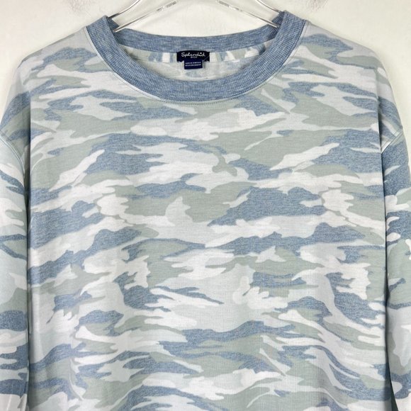 Splendid Blue Camo Sleep Shirt Pullover Soft Size Small S GUC L856 - Picture 2 of 10